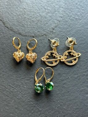 Gold Earring Bundle - Women Jewelry